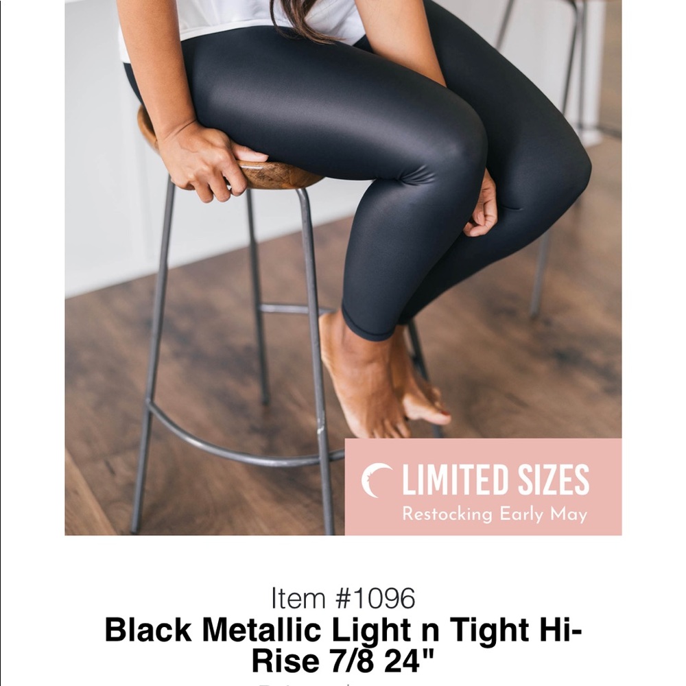 Black Metallic LnT Hi-Rise 24 inseam Zyia